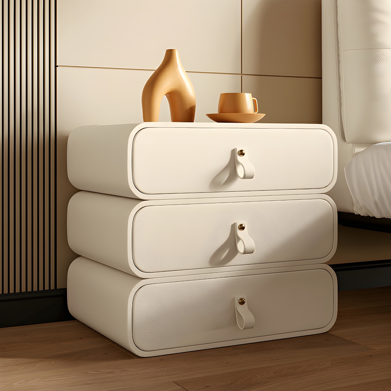 Modern Faux Leather Bachelor's Chest with Drawers in Narrow Size - image 17