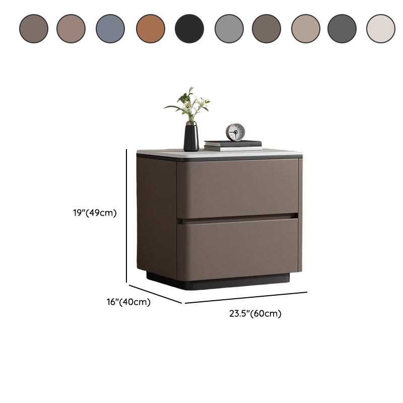 Organic Modern Nightstand With Drawer Organization, 2 Drawers, and Stone Countertop - image 17