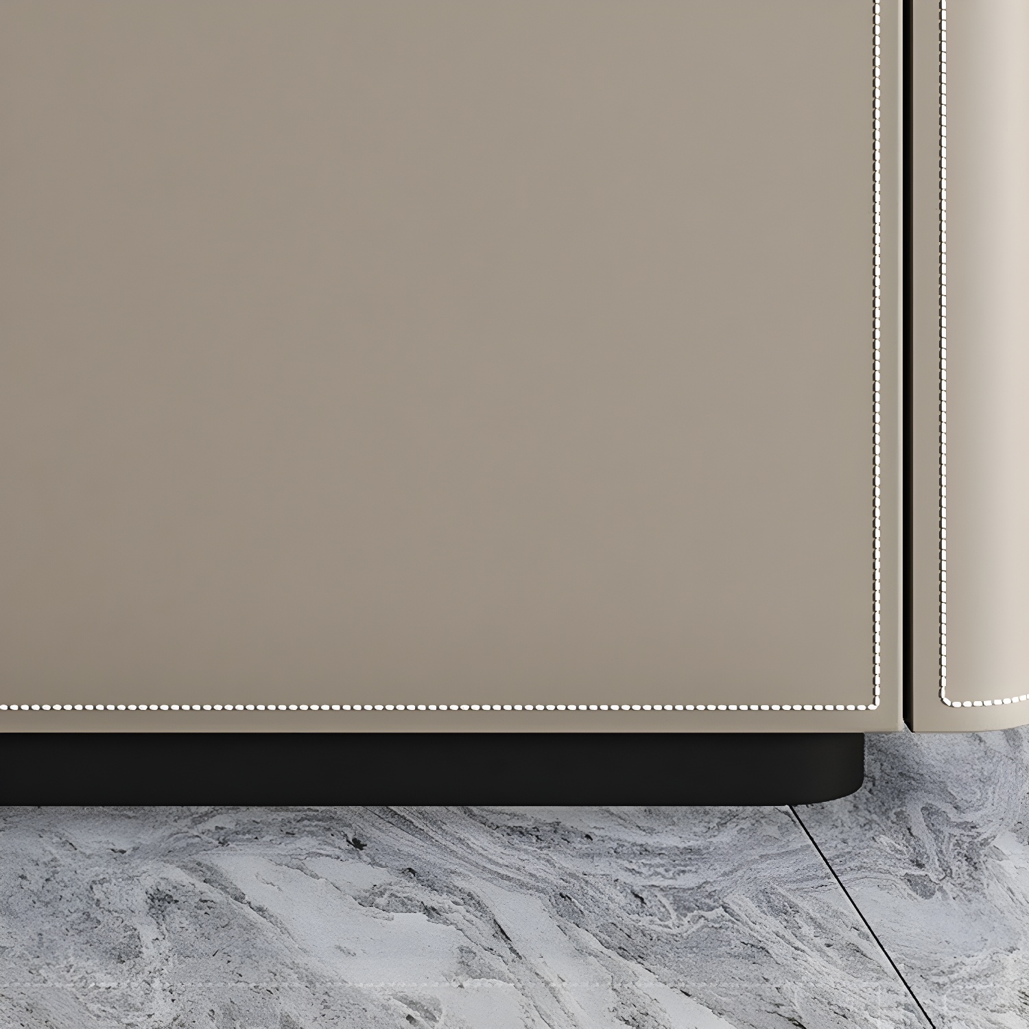 Wood Modern 4-Drawer and 2-Door Storage Sideboard with Stone Countertop - image 9