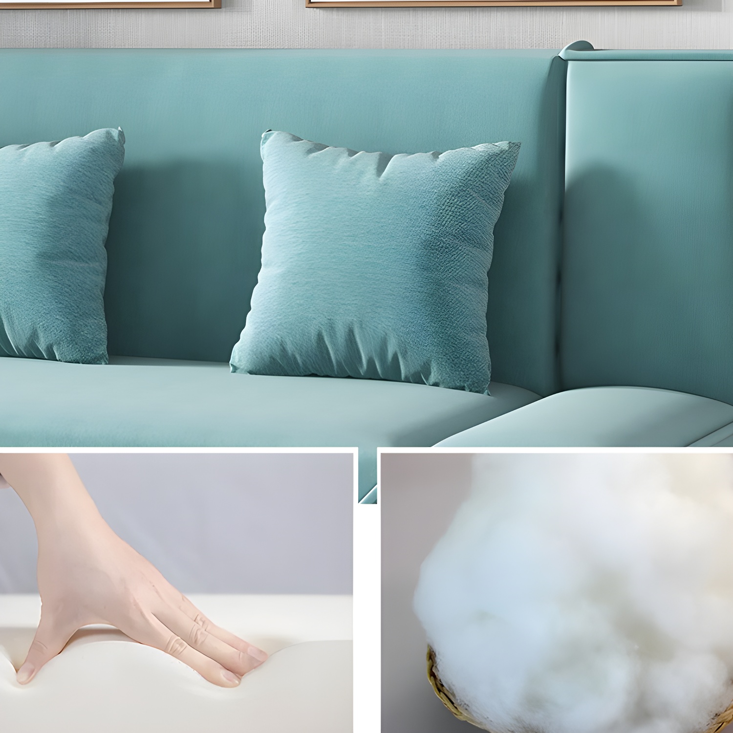 Contemporary Armless Convertible Sofa Linen Foldable Sofa for Apartment - image 16