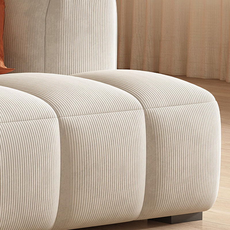 Vibrant Peony/Cerulean/Tangerine Color Sofa Couch with Round Arm and Concealed Support - image 19