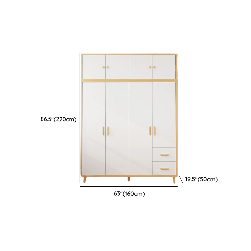 Natural Finish Self-supporting 2-Drawer Wardrobe in Solid and Manufactured Wood - image 21