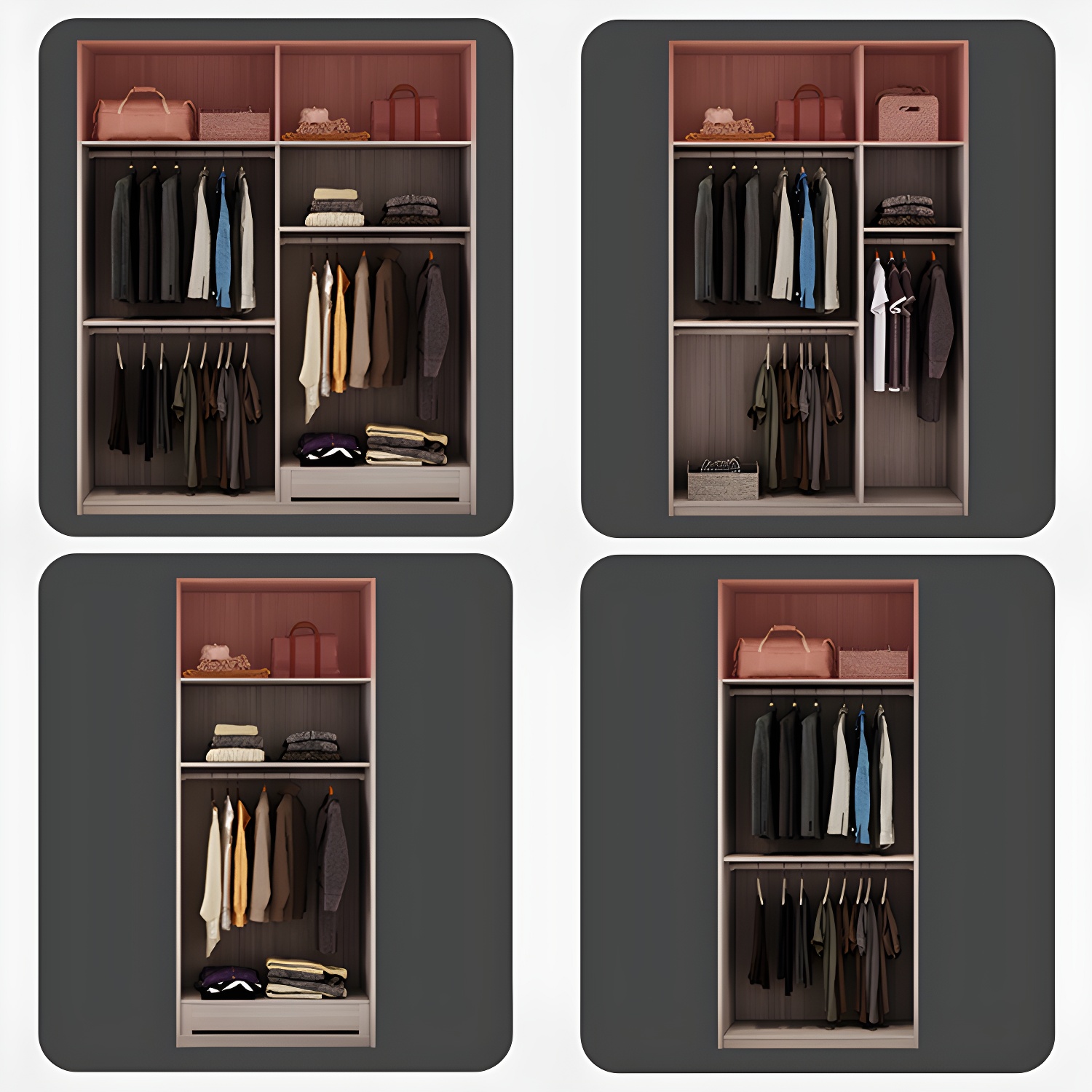 Hinged Wardrobe Cabinet Engineered Wood Wardrobe Armoire for Home - image 9