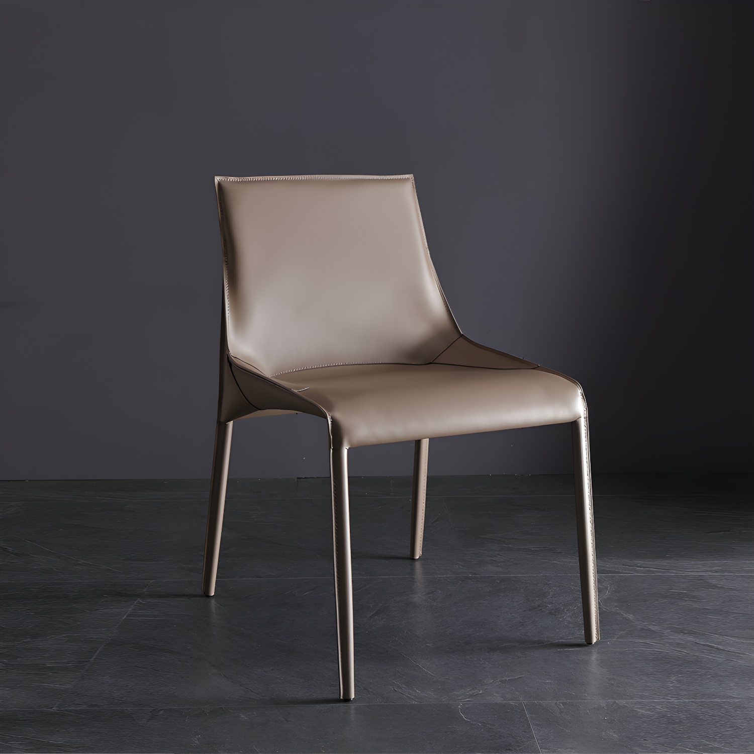 Designer Style Leather Dining Chair Matte Finish Parsons Dining Side Chair - image 5