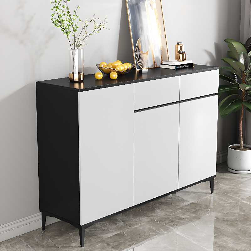Versatile Sideboard with 2/3 Drawers, Closet Cabinet, Standard/Narrow/Wide Sizes, 3/Two Internal Shelves, Drawer Storage, Manufactured Wood/Stone Countertop, and 4/2/3 Doors