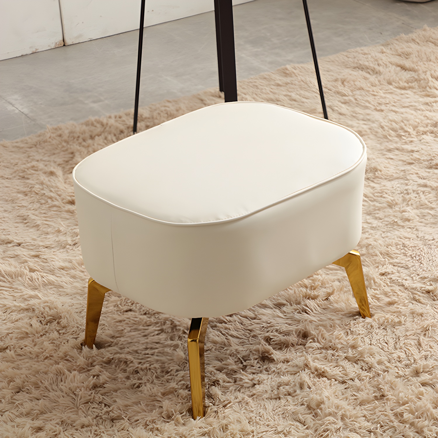 Modern Rocking Chair Metal Frame Doll Cotton Filling Spindle Rocker Chair - image 10