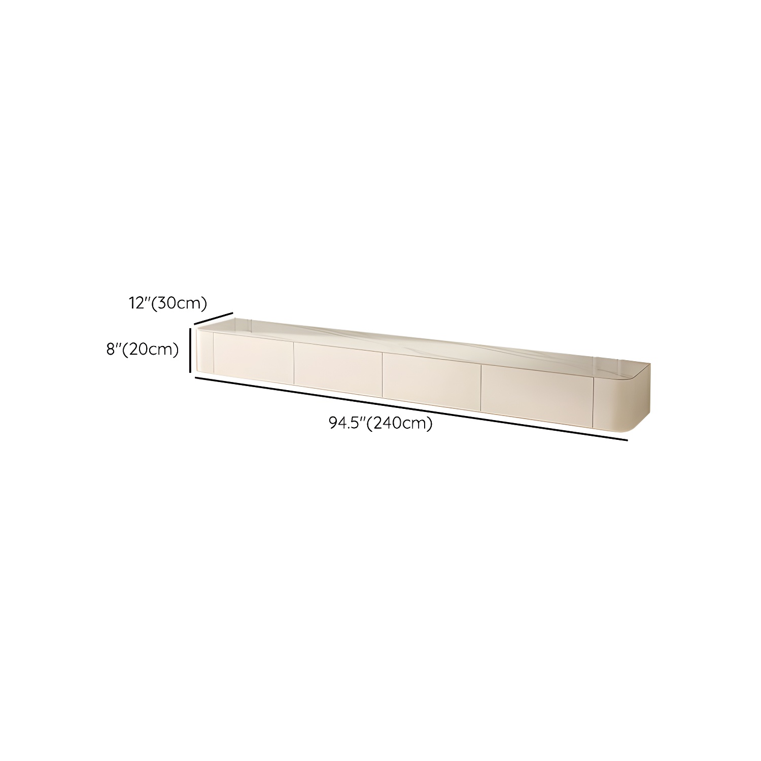 Scandinavian Solid Wood Frame Wall-mounted TV Media Stand with Drawers and Door - image 18