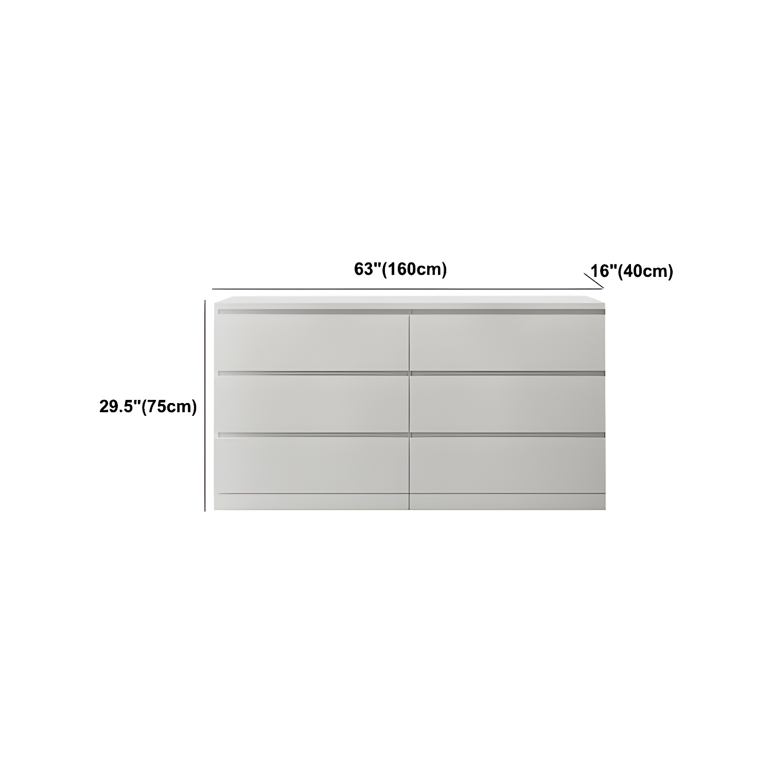 Contemporary 15.7" Wide White Chest Soft-Close Drawers Storage Chest - image 19