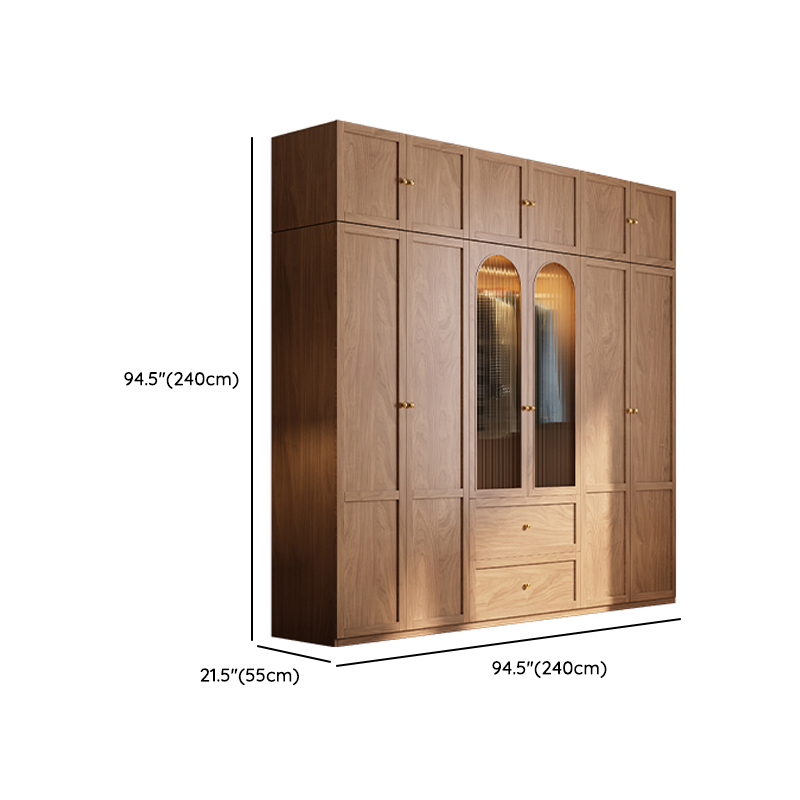 Trendy Unfinished Color Engineered Wood Unattached Armoire Cabinet - image 25