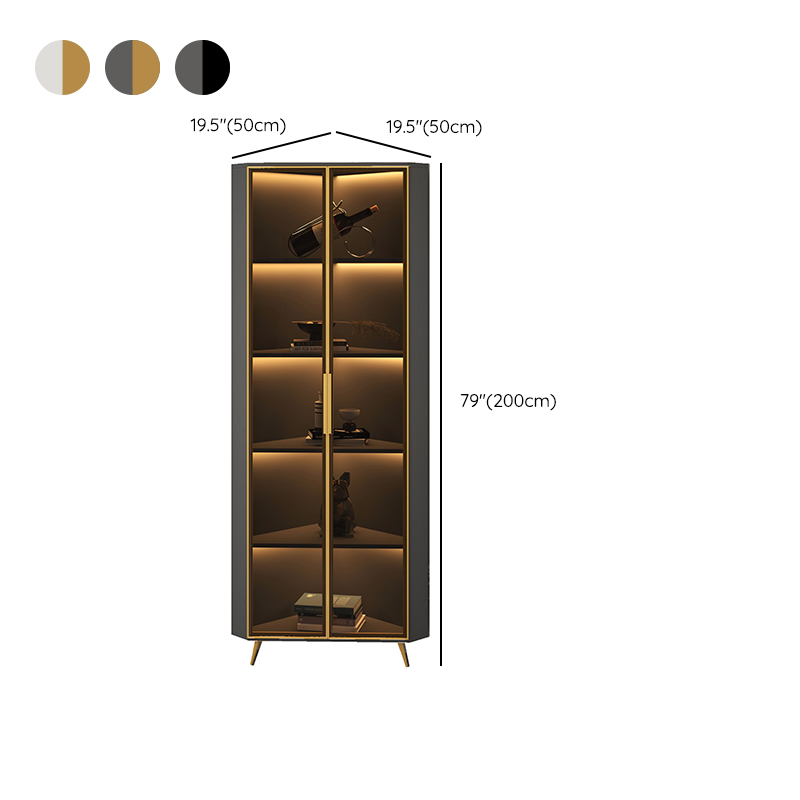Art Deco Unattached Utility Storage Cabinet with Hydrophobic, Lighting, and Dove Grey Top - image 12