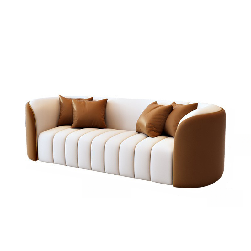Trendy Grey/Ivory Solid Color 3-seater/for 2/1 Person Floor Sofa/Loveseat/Single Sofa with Tuxedo Arm for Sitting Room - image 8