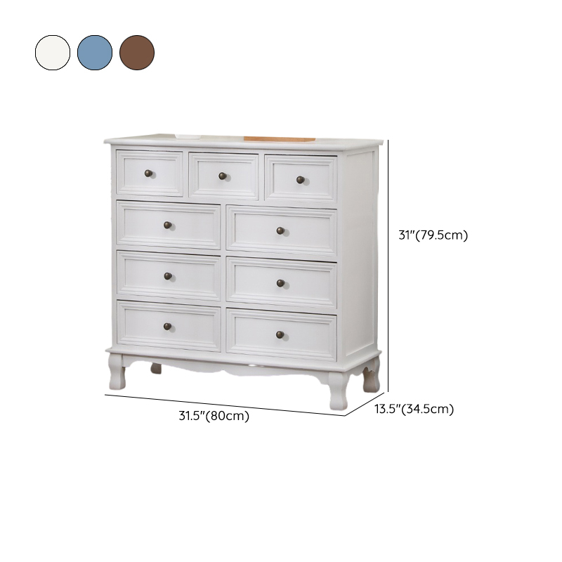 Wooden Bronze Solid Wood Dressers & Chests with Drawers Metal Handle, No Assembly - image 20