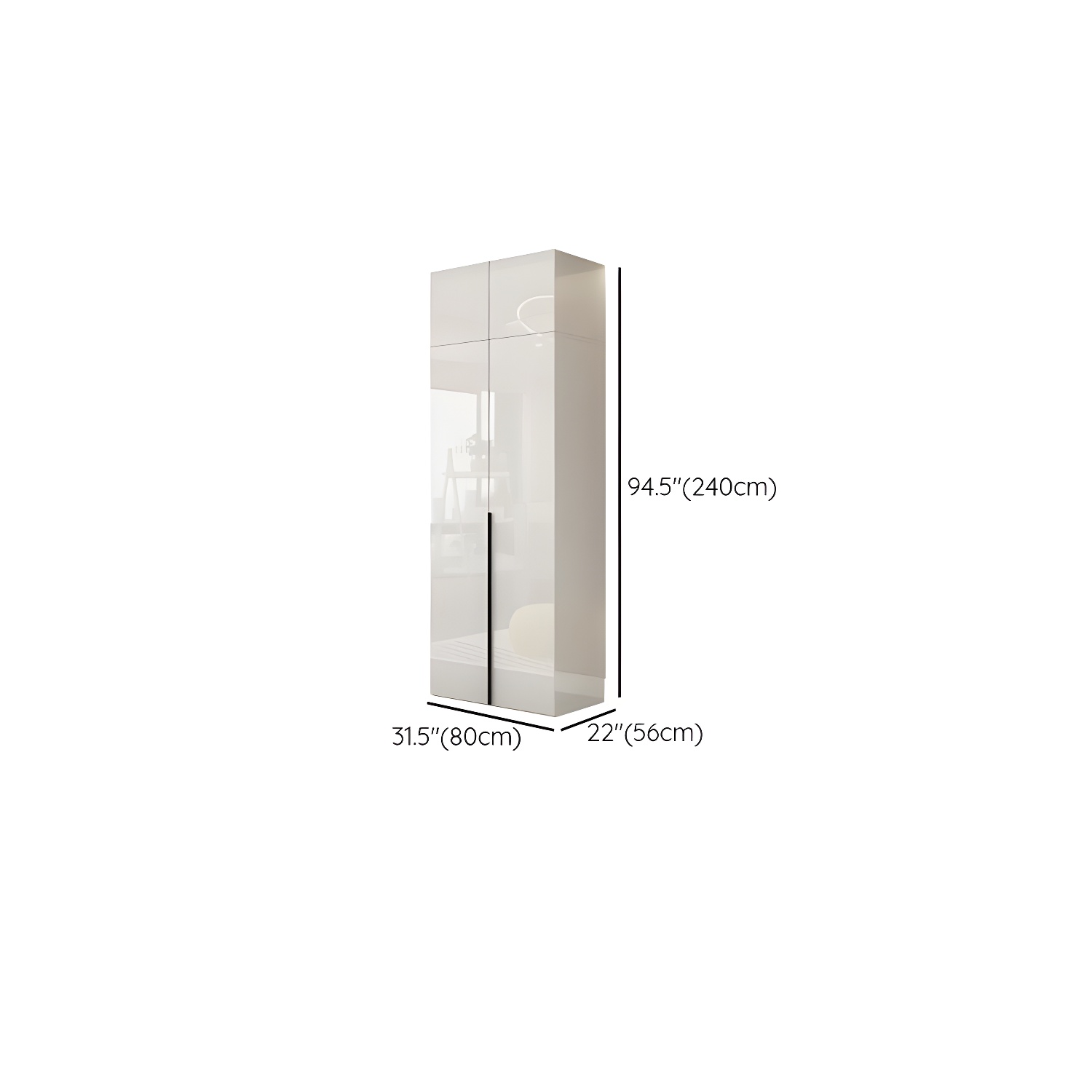 Modern Simple Style Double Door Storage Wardrobe for Bedroom - image 16