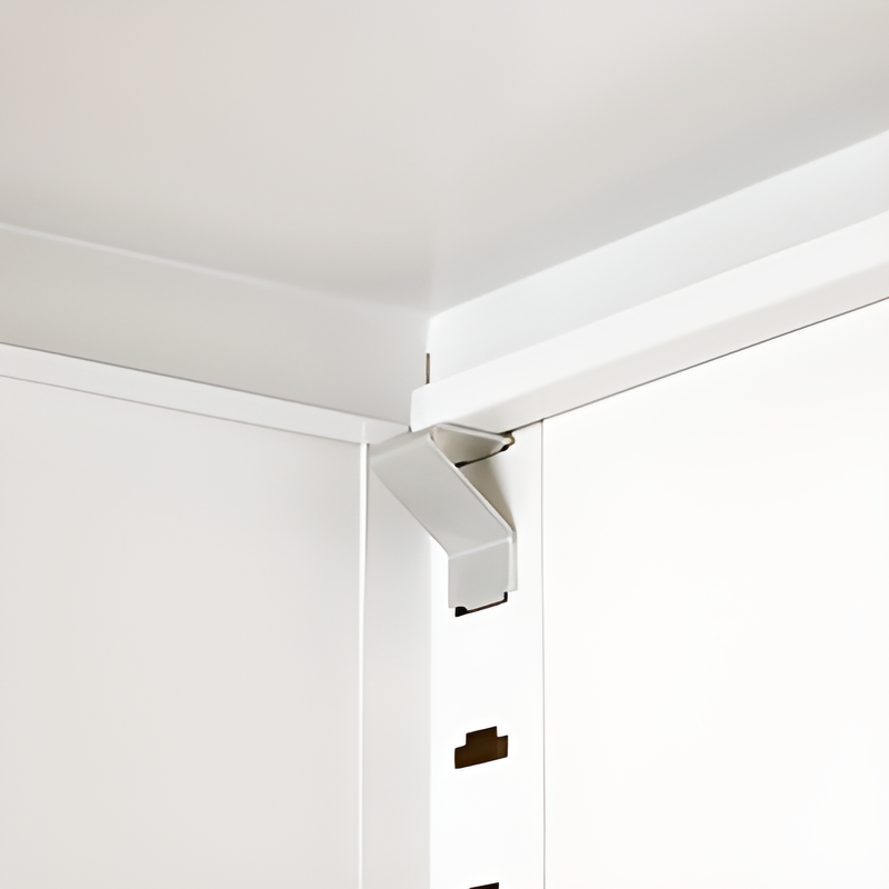 White Contemporary Alloy Cabinet Armoire with 3/6/9 Drawers, Flexible Shelf, and Hanging Rod - image 5