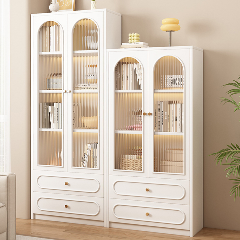 Detached Scratch-immune Accent Cabinet with Glazed Door, Adjustable Shelf, Cabinet Knobs, Soft Close Drawer, and Stain Resistant Finish - image 5