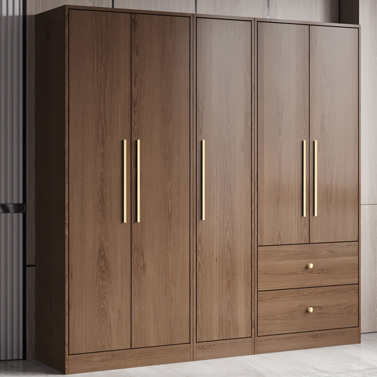 Modern Wood Wardrobe Armoire: 1pc Clothing Rod, Non-Adjust Shelves, Pre-Drilled Holes - image 13