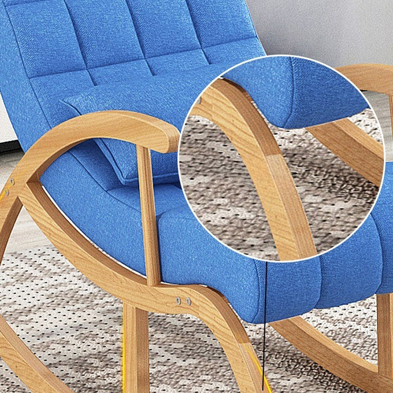Modern Upholstered Rocking Chair with Track Arms - Comfortable and Stylish Design - image 18