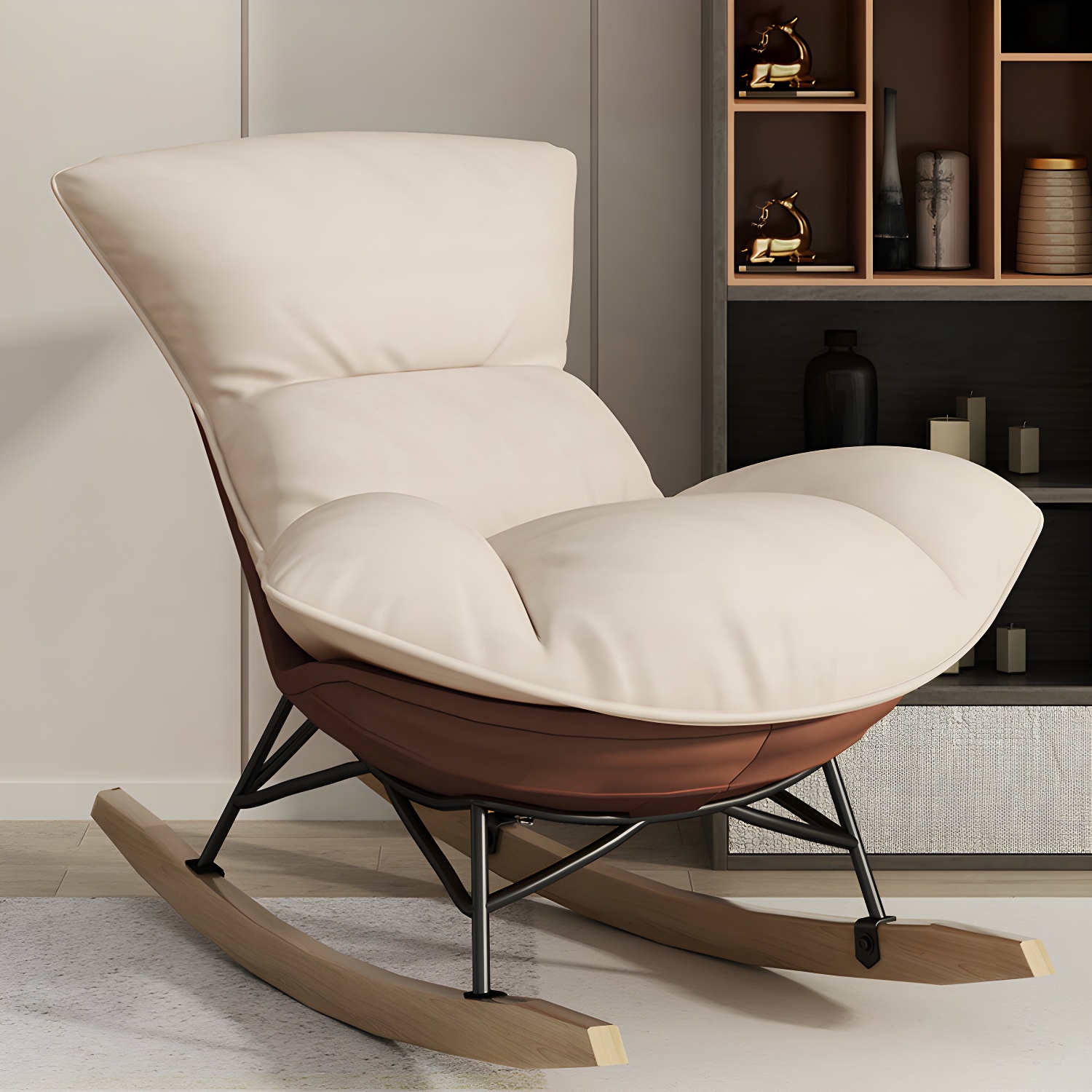 Nursery Sofa Rocking Chair Indoor Rocking Chair for Living Room and Bedroom - image 17
