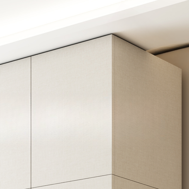 Minimalist Chalk Wooden Cabinet Armoire with Soft Close Drawer, Soft Close Door, Interior Shelves, and Clothing Rod - image 5