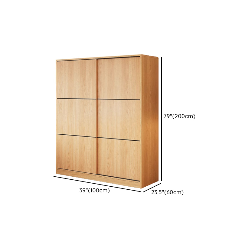 Minimalist Wooden Independent Wardrobe Closet with Soft Close Door, Interior Shelves, and Clothing Rod - image 8