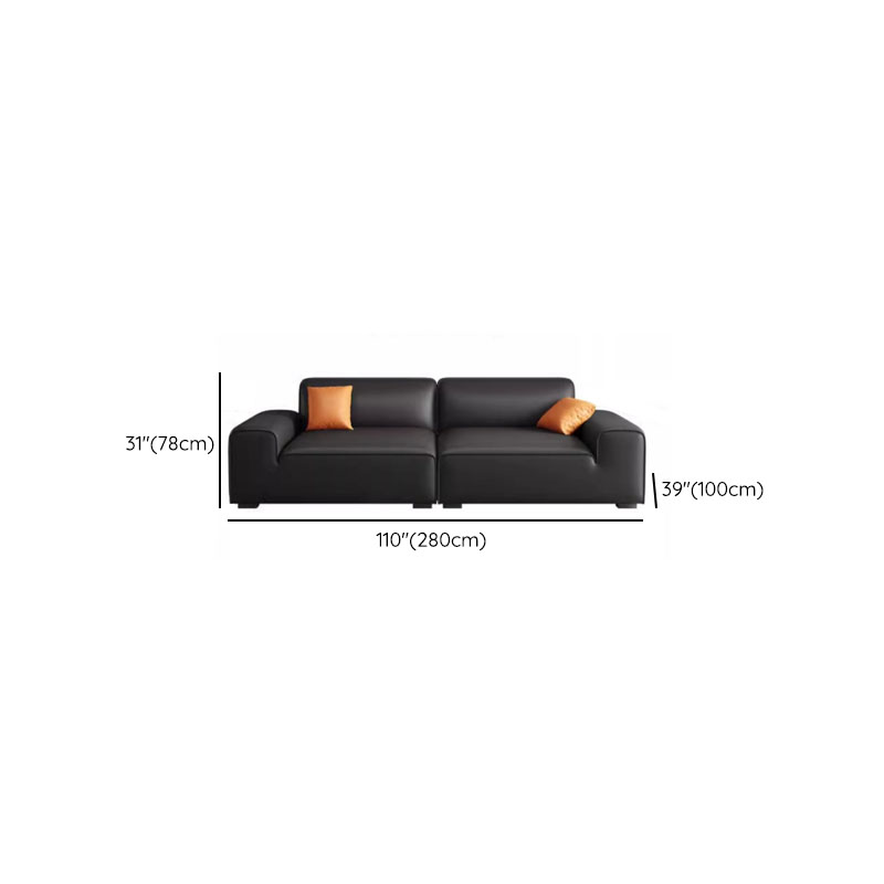Midnight Black/White Standard Sofa/Loveseat with Armrest for Drawing Room - image 13