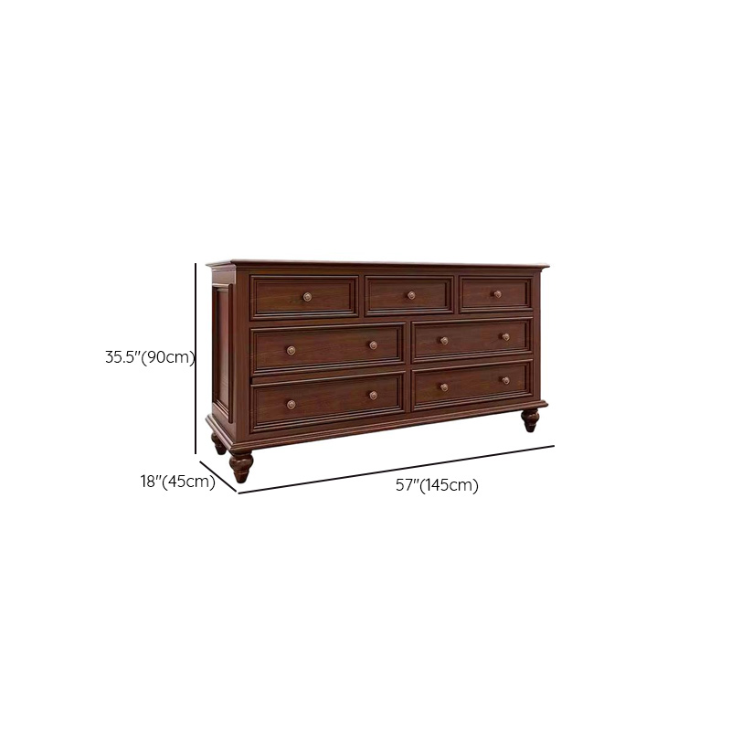 Cocoa Casual Ash Wood Double Dresser/Lingerie Chest with 9/8/6 Drawers, Horizontal/Vertical - image 17