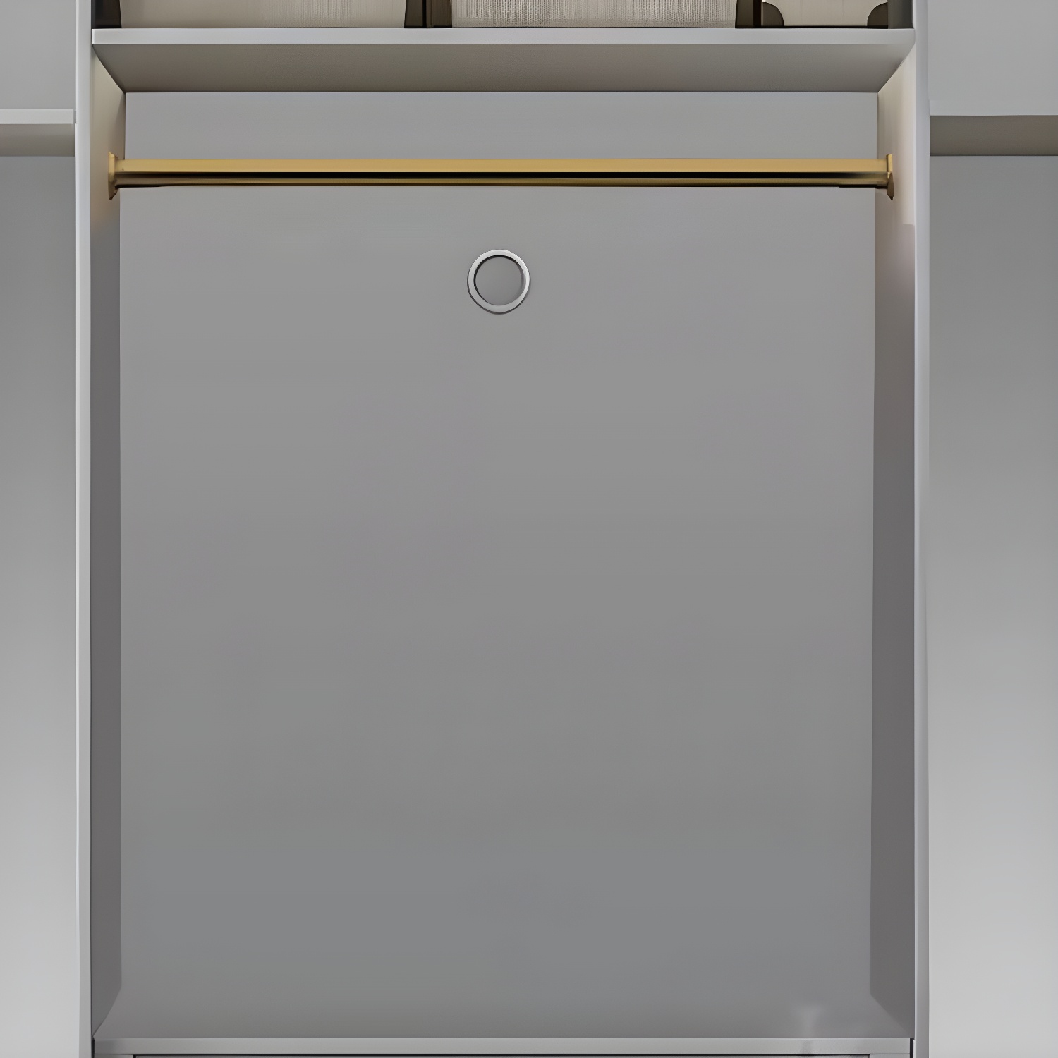 Contemporary Wooden Wardrobe Armoire with Shelves and Garment Rod - image 9