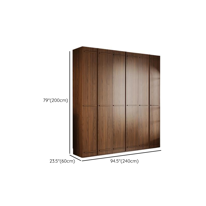 Modern Natural Wood Standalone Almirah with Soft Close Drawer and Door, Interior Shelves, and Hanging Rod - image 15