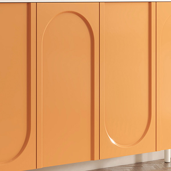 Scandinavian Wood Sideboard Credenza with Cabinet and Adjustable Shelves - image 10