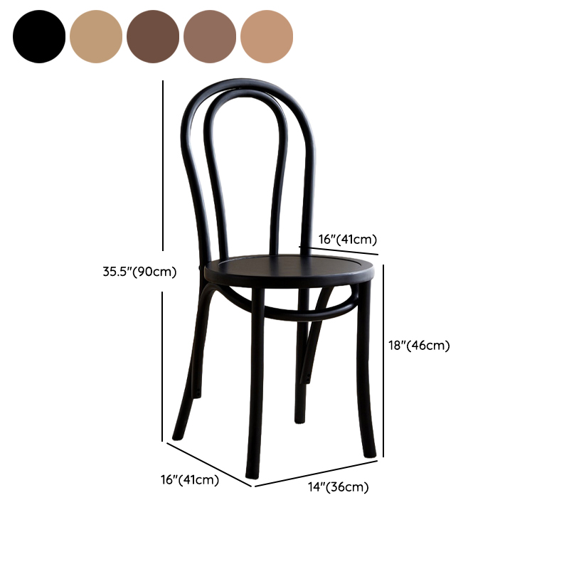 Scandinavian Wooden Side Chair with Standard Height and Armless Design - image 23