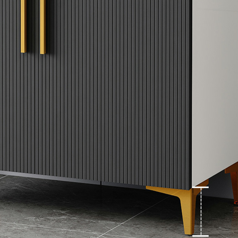 Wood Sideboard/Credenza 35 Inches Wide Glam Style, No Drawers, 2-Door Cabinet - image 11