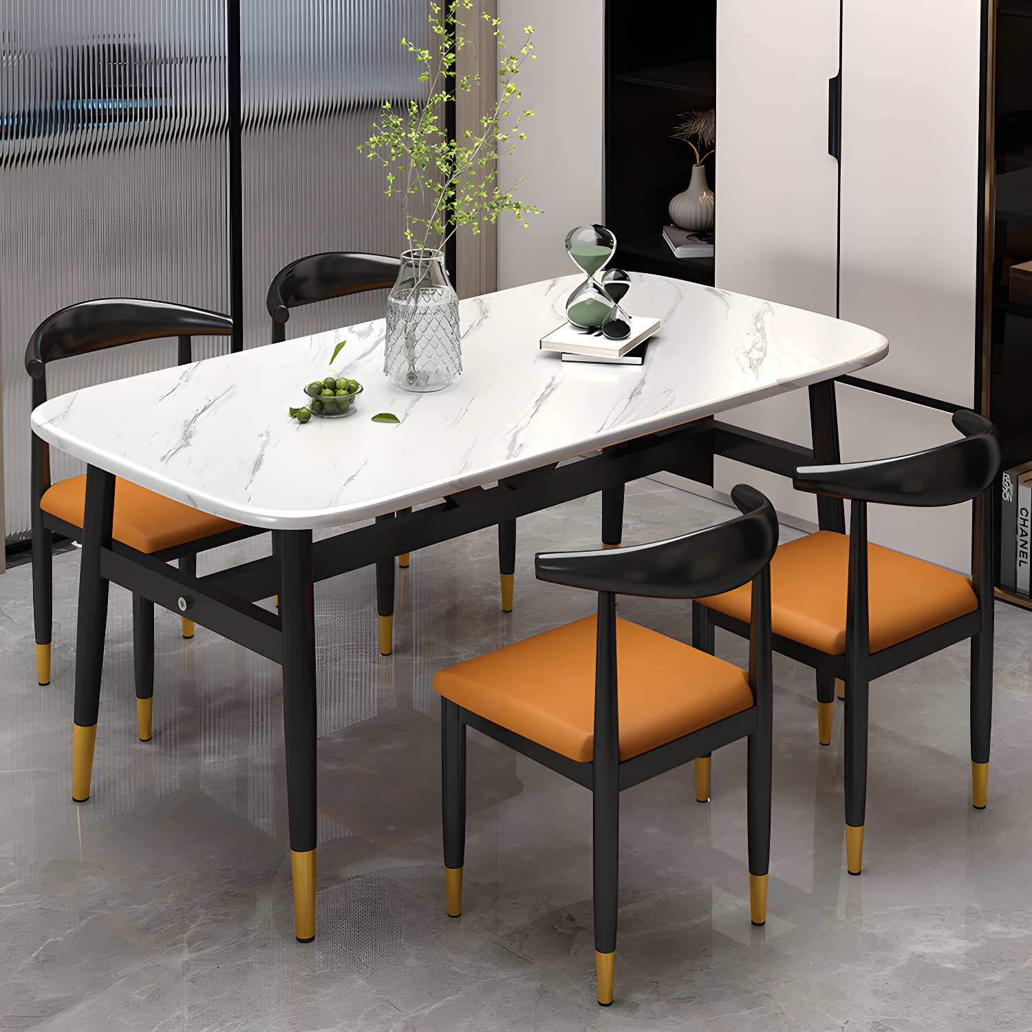 Indoor Open Back Dining Chair Industrial Upholstered Armless Chair - image 19