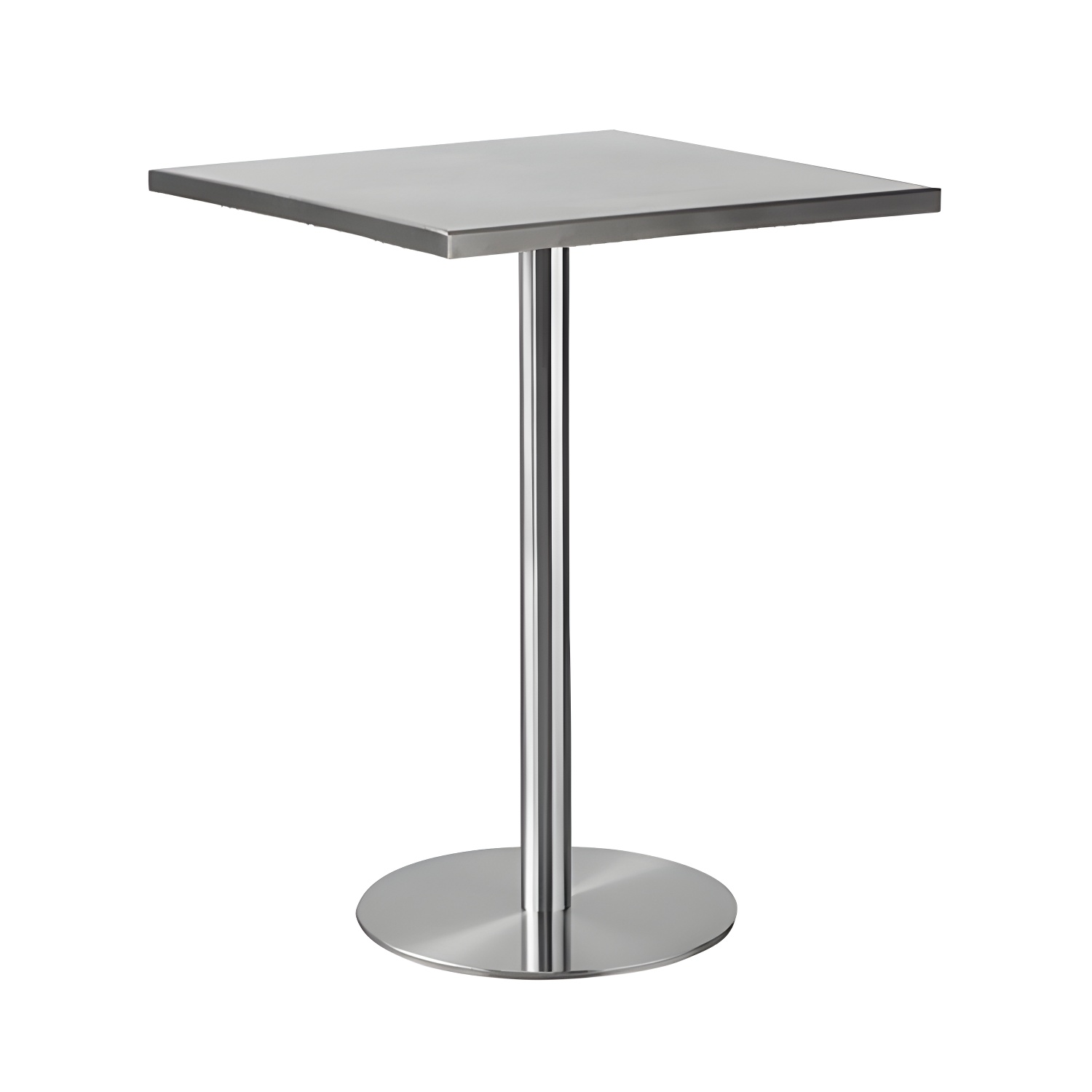 Industrial Dining Room Table Stainless Steel Table with Pedestal Table for Home Kitchen Dinner - image 5