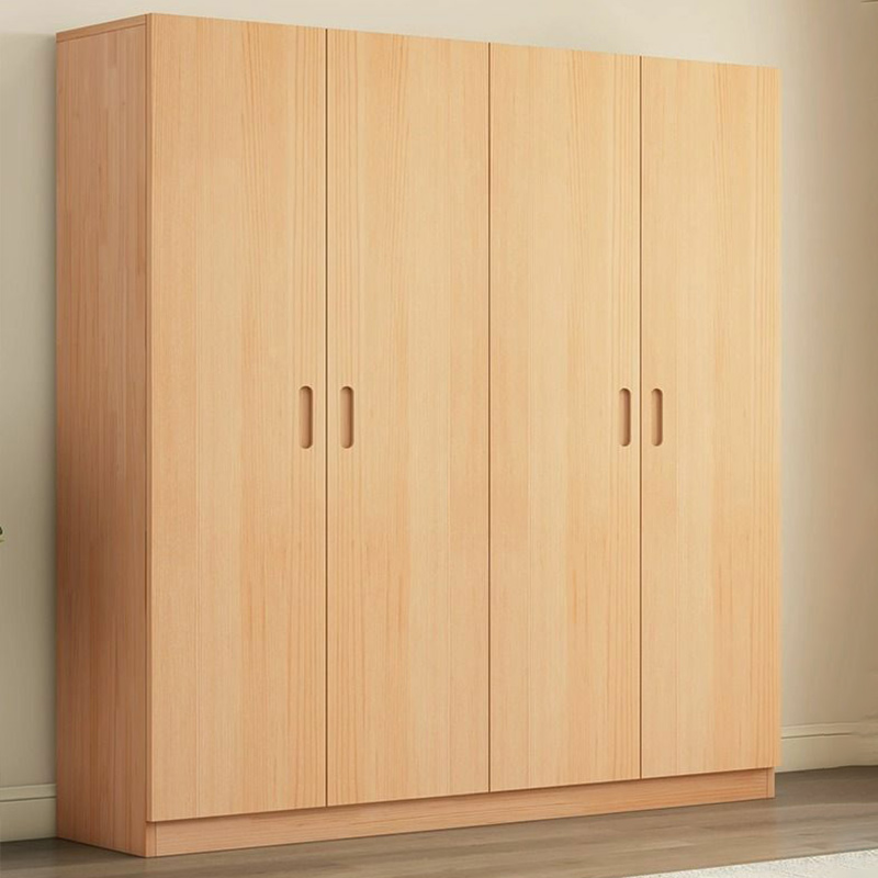Freestanding Natural Wood Natural Wardrobe