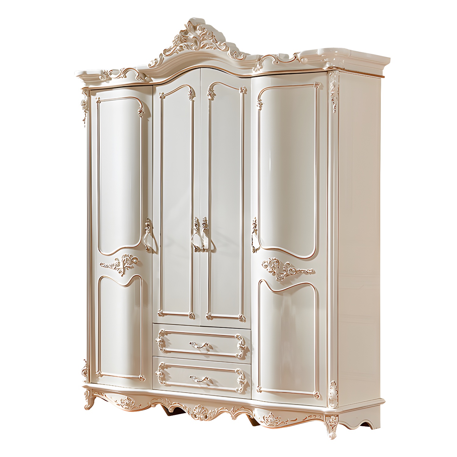 French Country Wardrobe Armoire Wood Wardrobe Cabinet for Bedroom - image 5