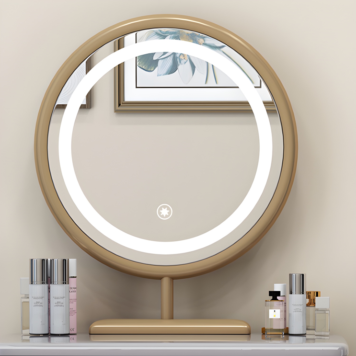 Solid Wood Makeup Vanity Desk Modern Makeup Vanity Desk Table with 4 Drawers - image 9