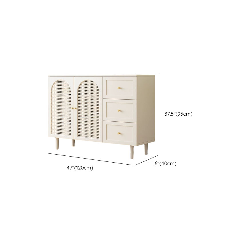 White Modern Manufactured Wood Buffet Server for Living Room - image 11