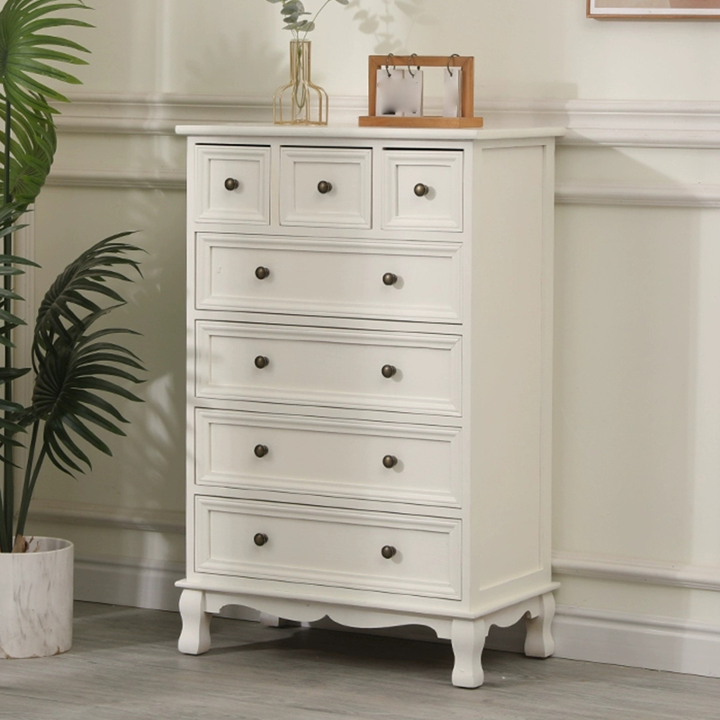 Modern Wooden Bachelor Chest with Vertical Drawers with Drawers - image 6
