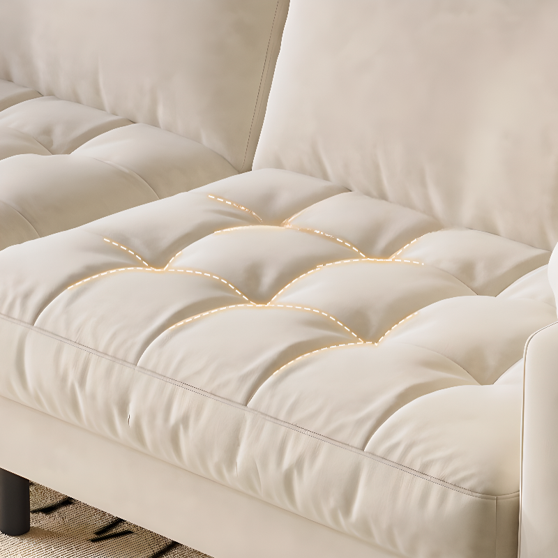 Tear Resistant Standard Sofa with Pu Upholstery in Grey/Light Green/Auburn - image 15