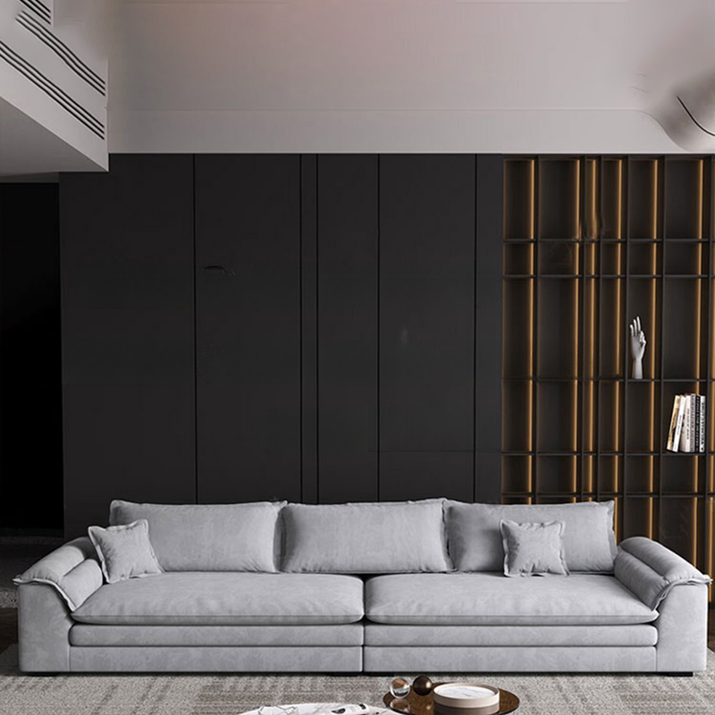 Modern Flared Arm Sofa with Water Resistant and Bolster Pillows - image 2