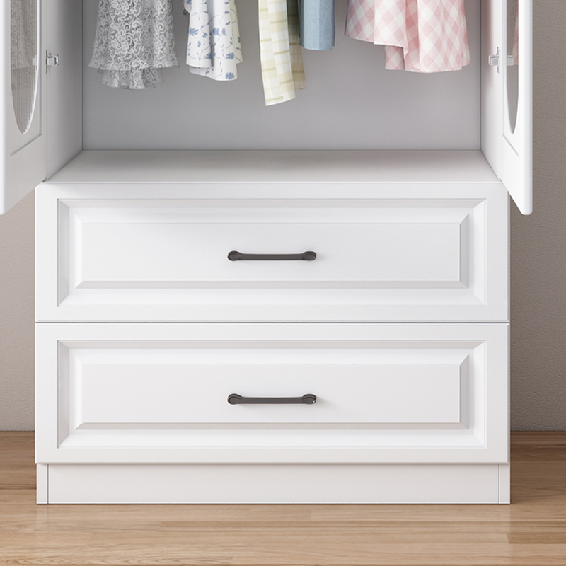 White Modish Timber Wardrobe with Soft Close Door, Interior Shelves, and Hanging Rod - image 4