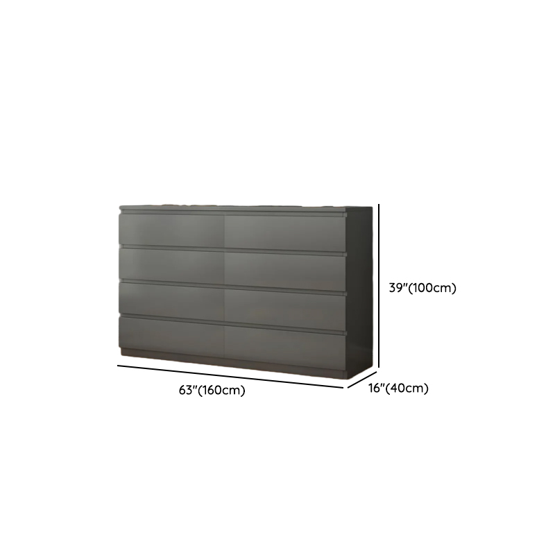 Vertical/Horizontal Gray Double Dresser/Bachelor Chest/Semainier with 5 Drawers/3 Drawers/8 Drawers in a Modern Style - image 11