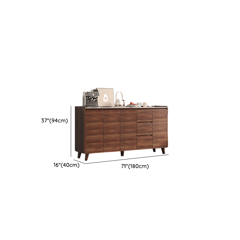 3 Drawers & 2 Doors/3 Doors/4 Doors Standard/Narrow Sintered Stone Sideboard with Drawers & Adaptable Shelf, Cocoa - image 18