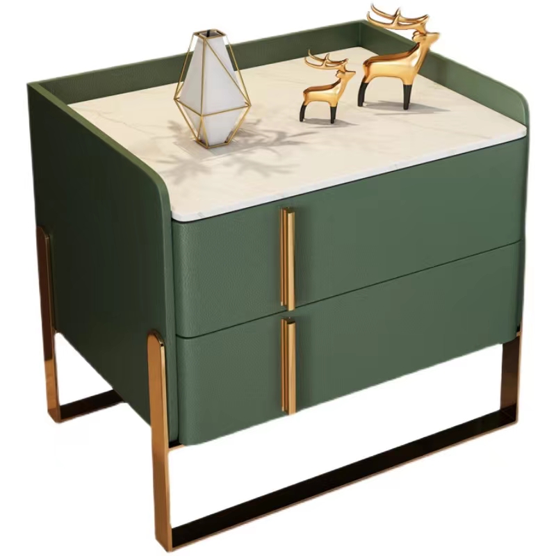 Nightstand With Drawer Organization with Leg, 2 Drawers and Stone Counter Top in a Casual Style - image 12