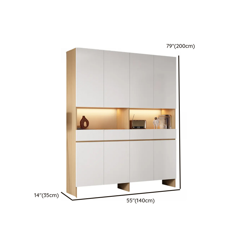 Trendy Rectangle Accent Cabinet with Hutch, Changeable Shelf, Groove Handles, Multi-Color Top, and Soft Close Drawer - image 34