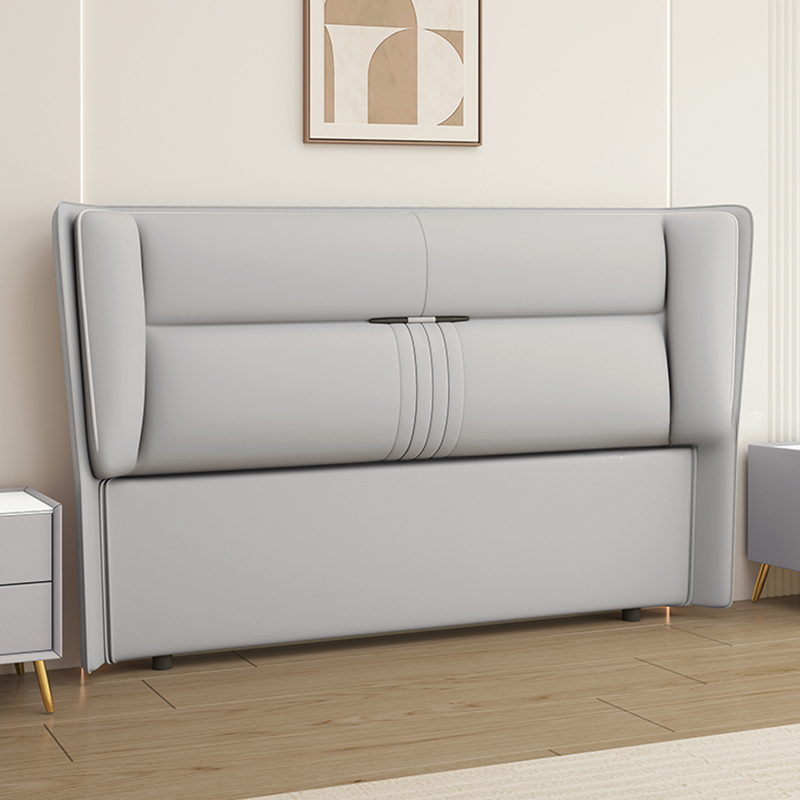 Trendy Panel Headboard in Natural Wood with No Distressing, Rectangle Shape for King/Queen/Full Bed, Sponge Upholstery, Standard Height - image 5