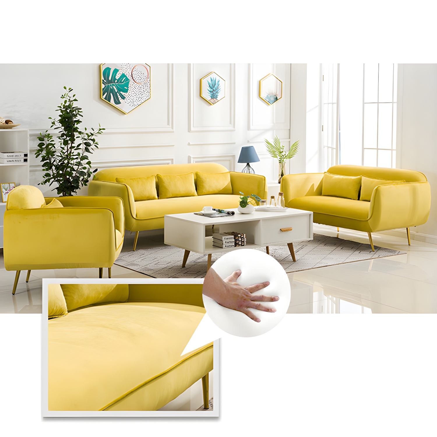 Glam Tight Back Loveseat with Flared Arm and Extra Pillows for Home and Apartment - image 26