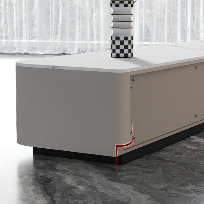 Rectangle Parlor TV Stand with Light and Gate Door - image 10