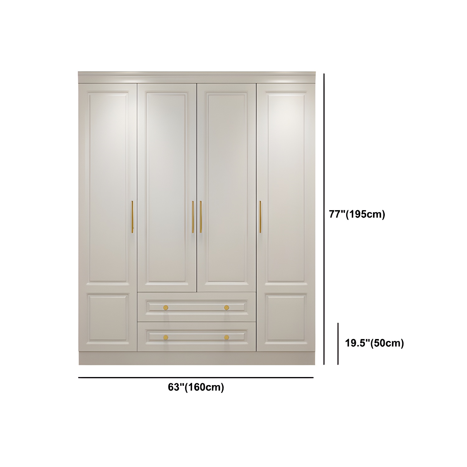 Modern Style Wooden Wardrobe White Colour Soft Close Drawer Wardrobe Closet - image 18
