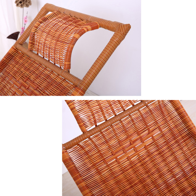 Ergonomic Wicker Front Porch Rocking Chairs with Rear Back, Stationary - image 29